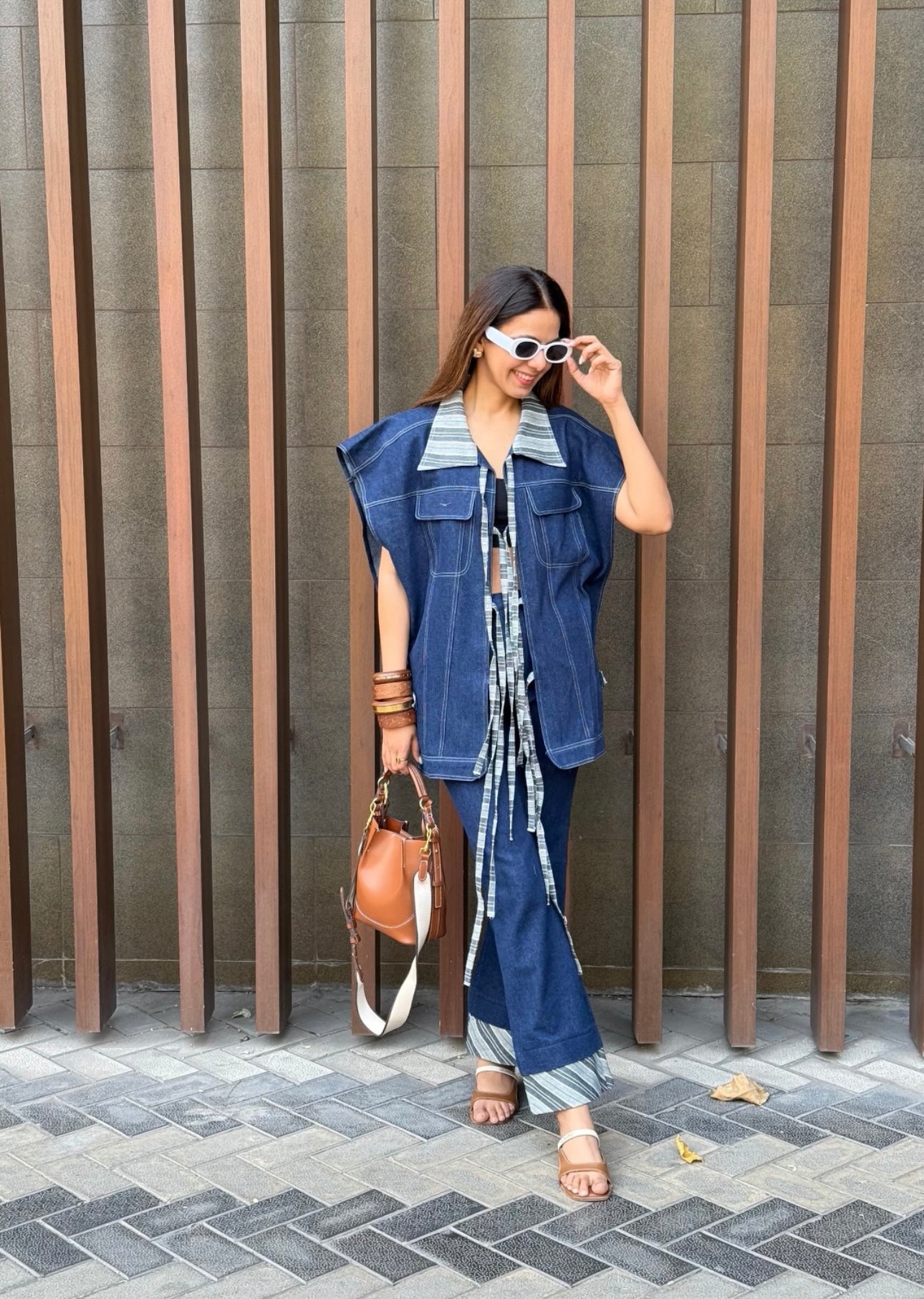 Sneha Advani in the Gabbie Fringe Kaaftan Coord Set