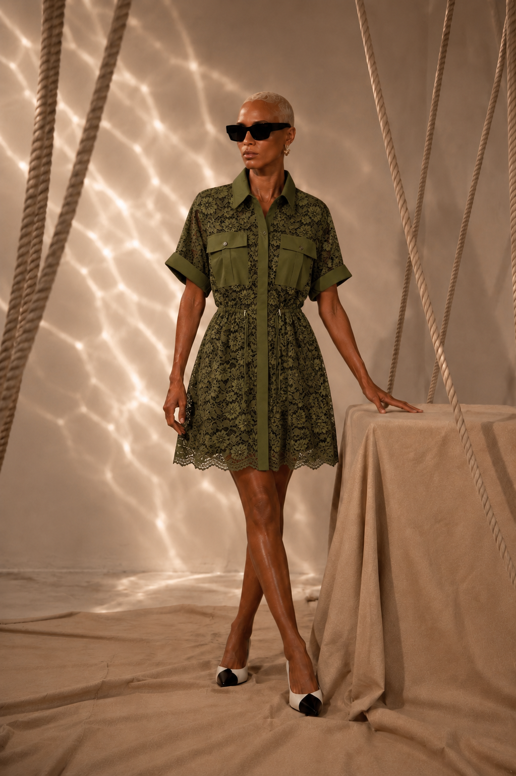 Green Azura Net Dress
