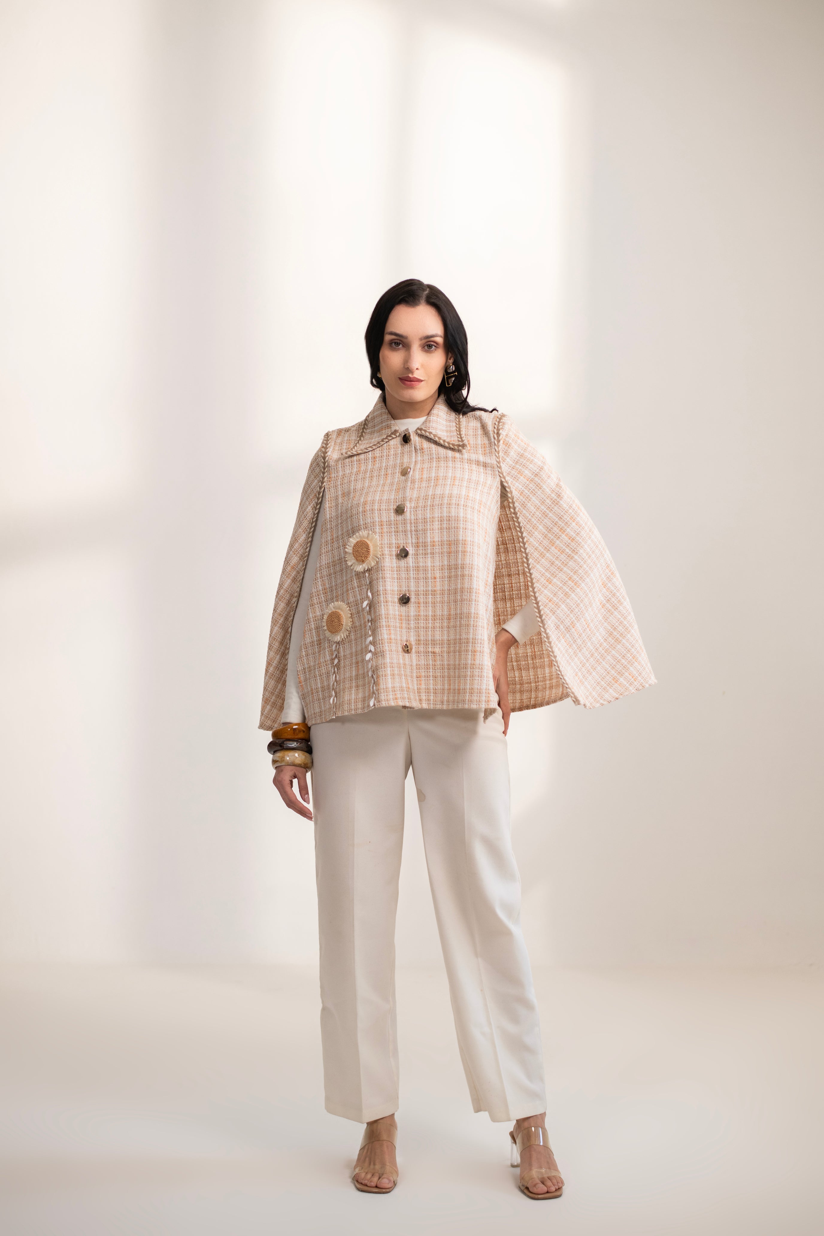 You are my sunshine tweed cape