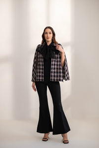 New Ginny Bow Tweed Cape