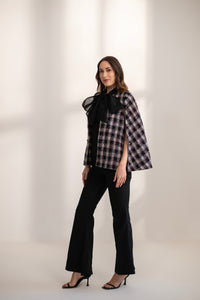 New Ginny Bow Tweed Cape