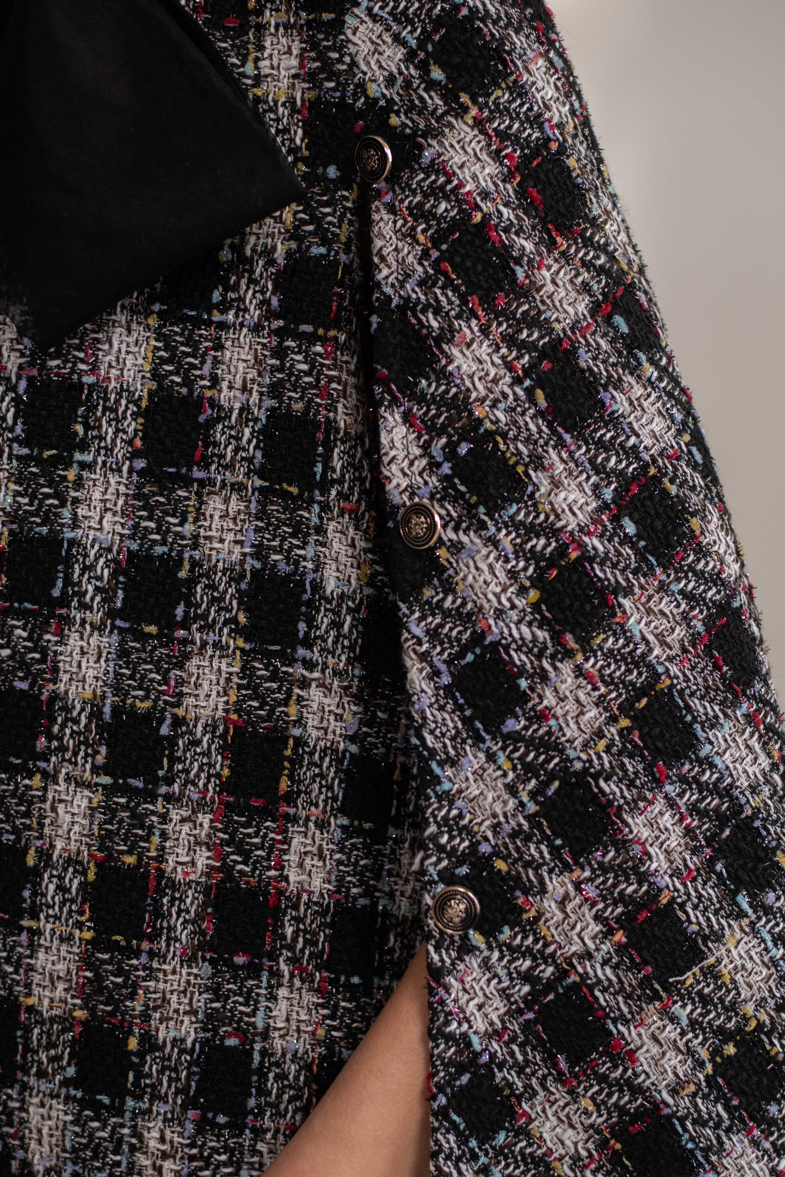 New Ginny Bow Tweed Cape