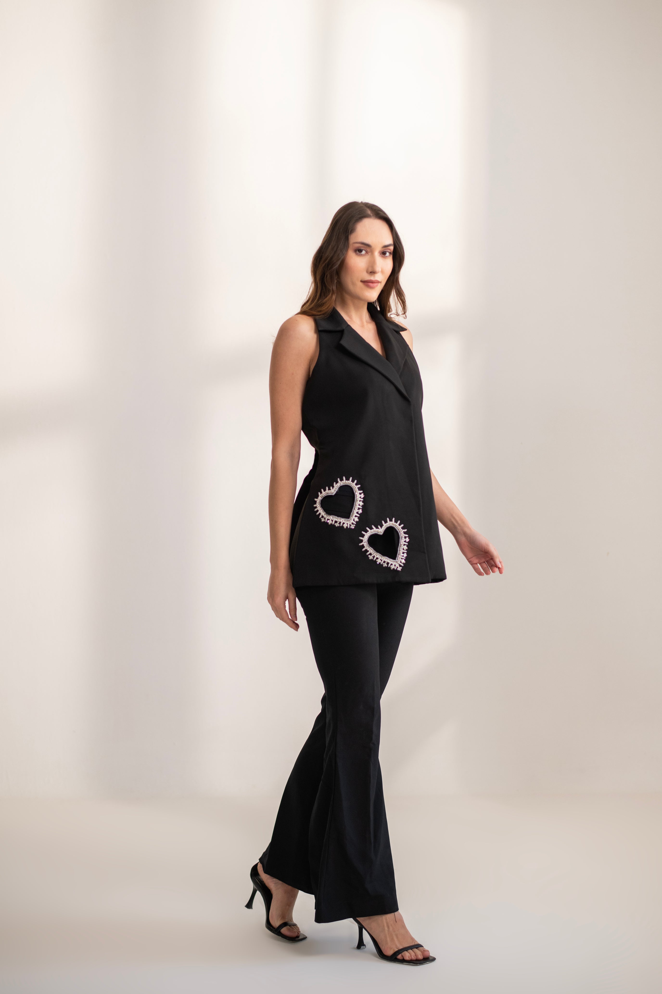 heart me up embroidered coord set