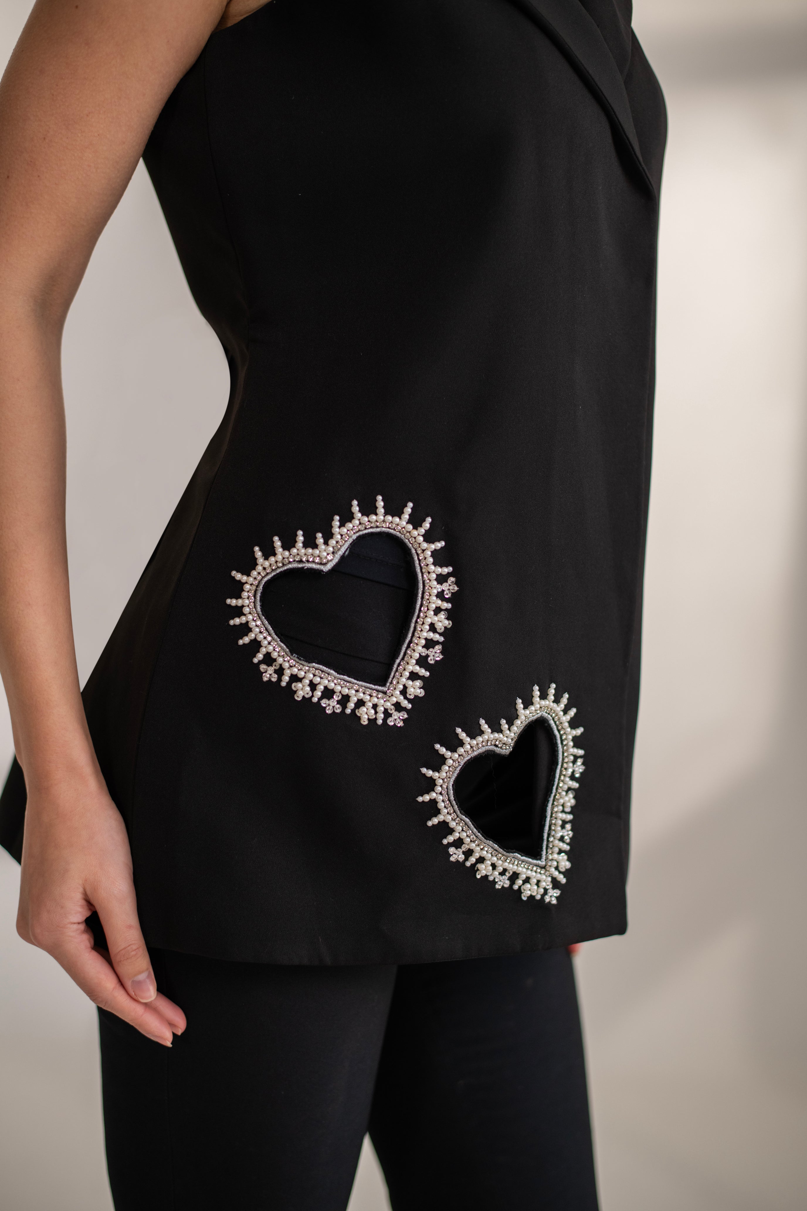 heart me up embroidered coord set