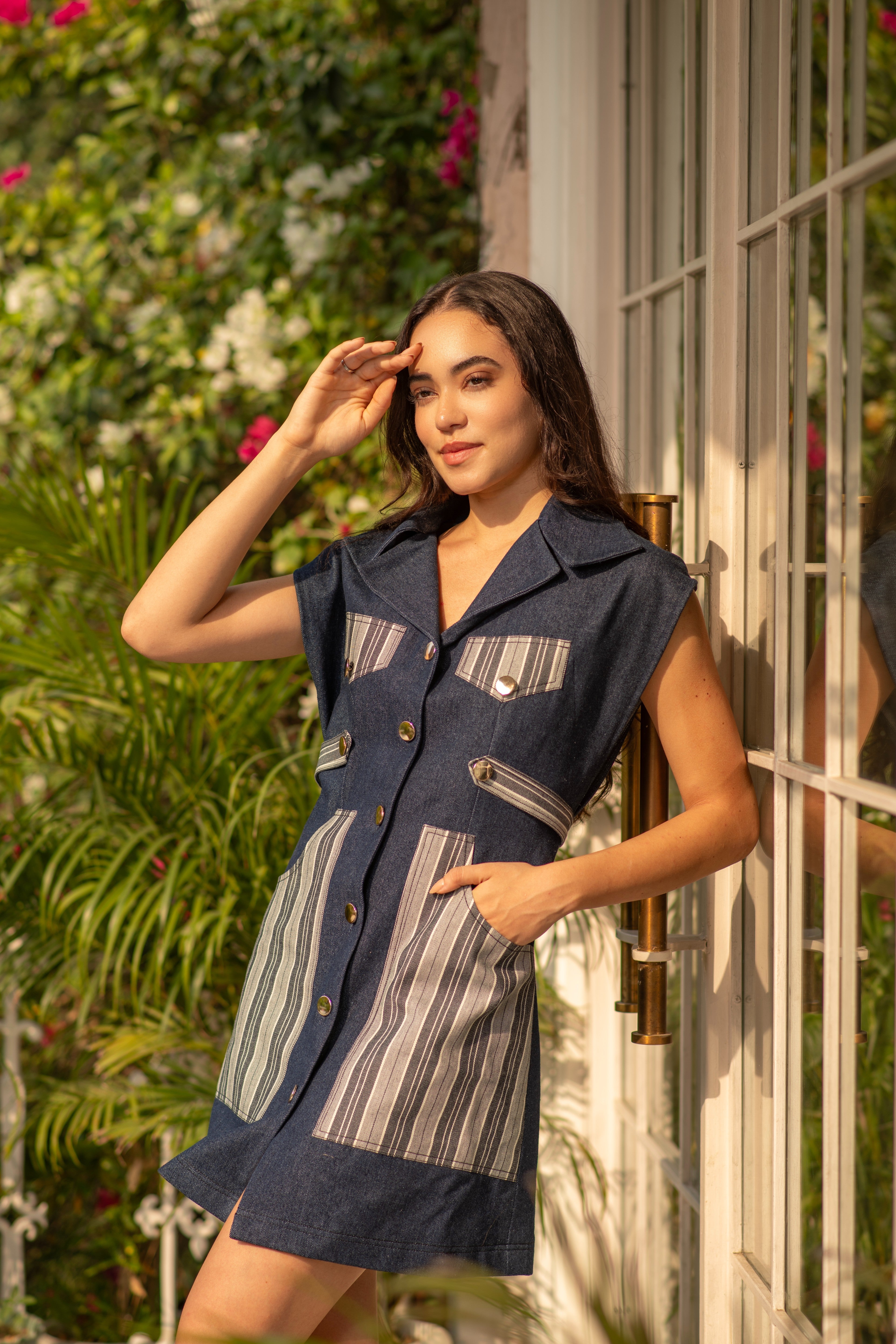 Striped Denim Gabbie Dress
