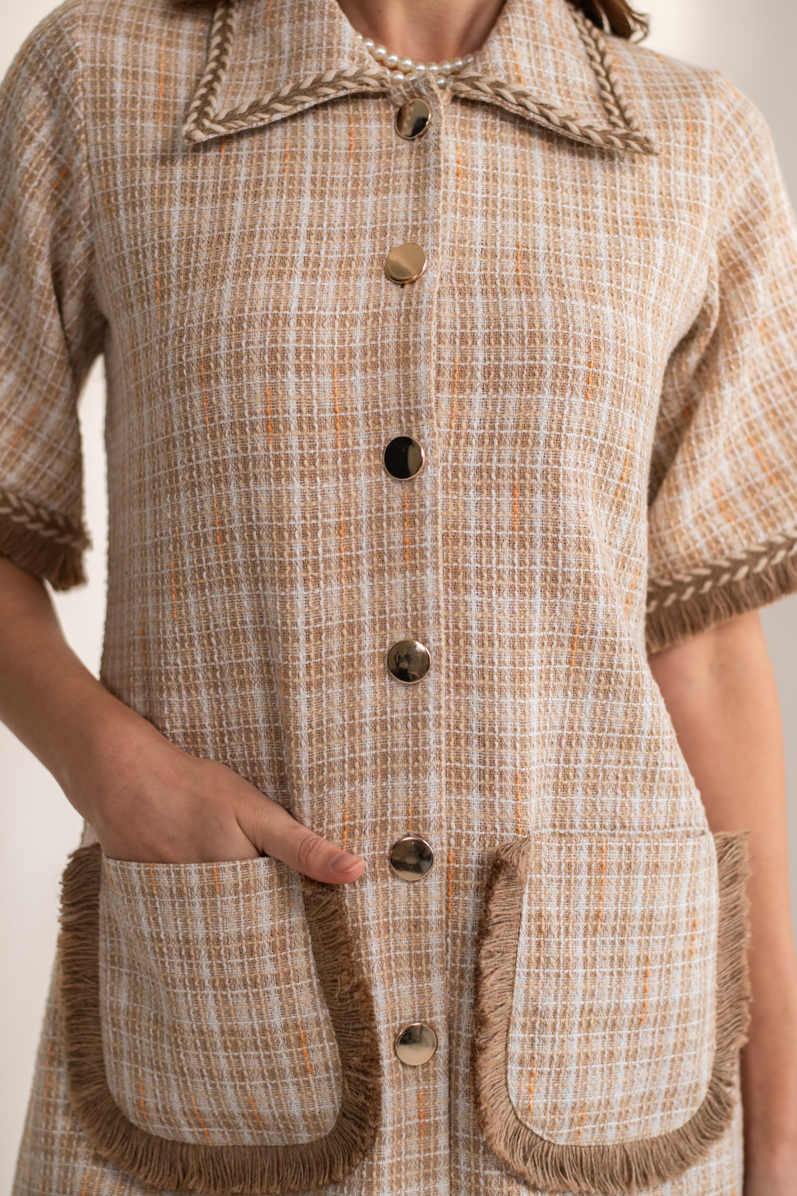 Tulum Tweed and Jute Dress