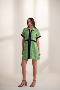 Samantha Green Tweed with front metallic zip