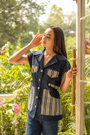 Striped Denim Gabbie Vest