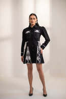 Samantha lace  and denim dress