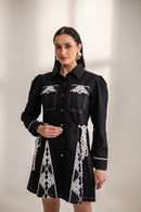 Samantha lace  and denim dress