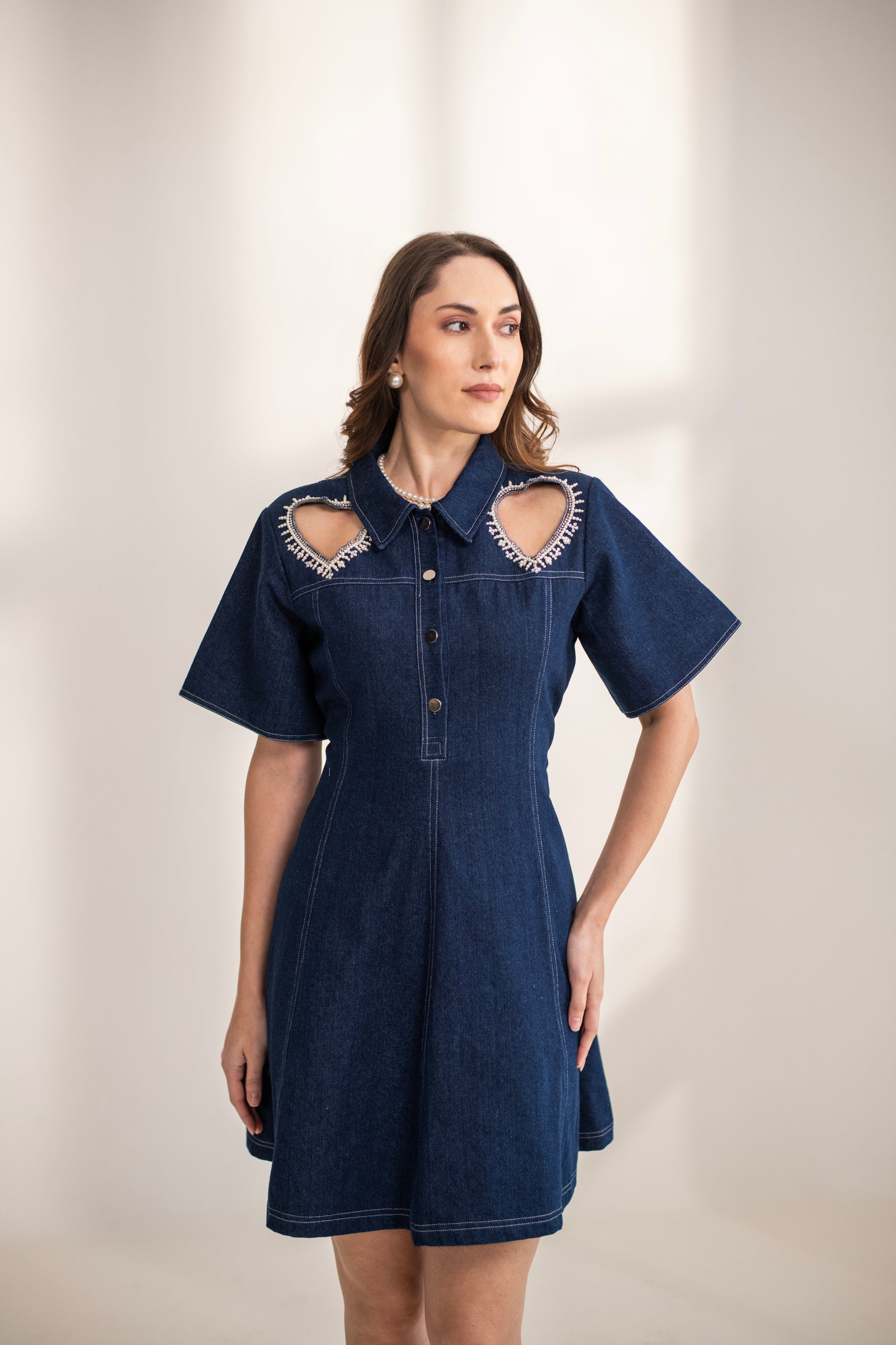 Heart me up Denim Dress