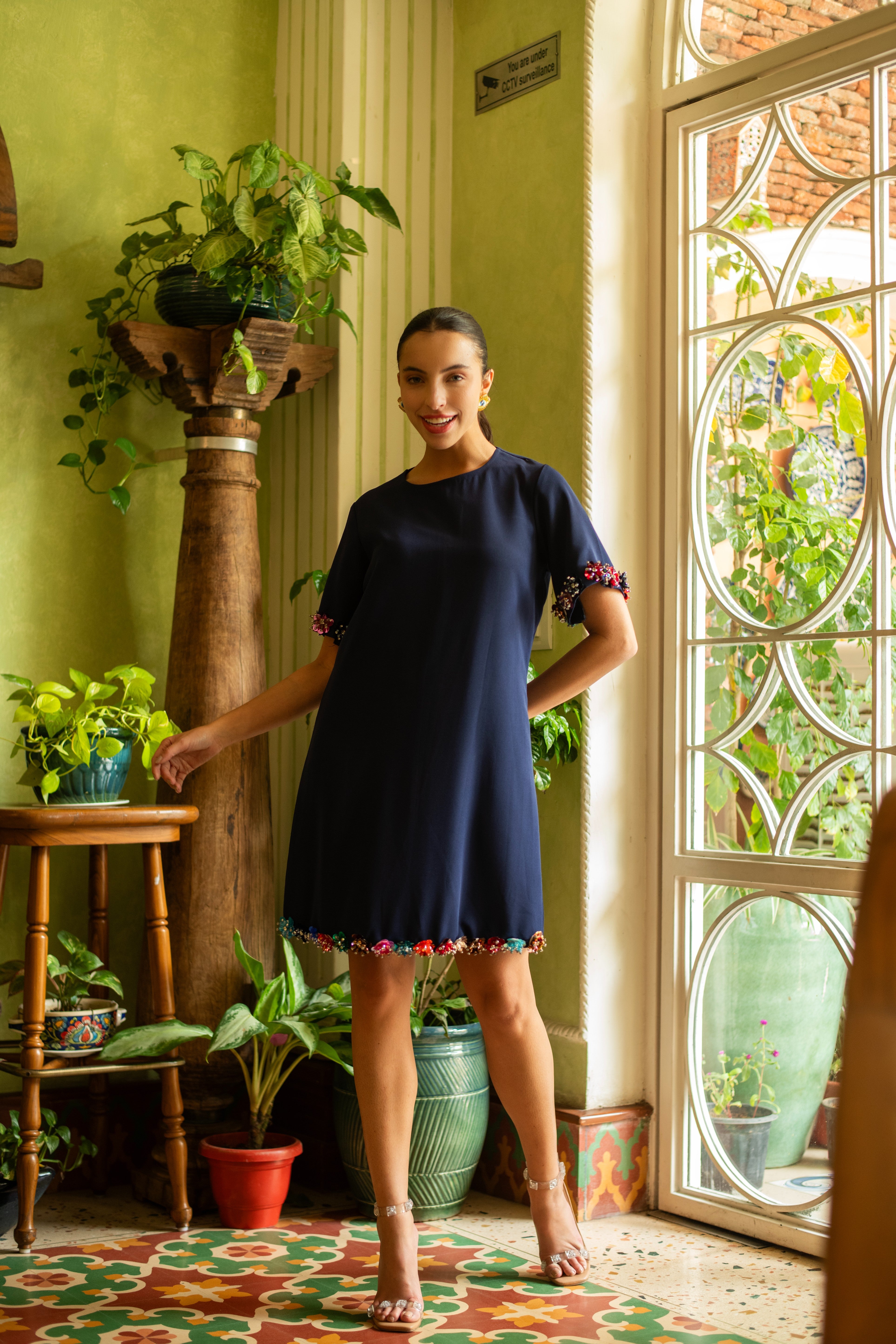 Gardenia 3D Flower Embellished Dress