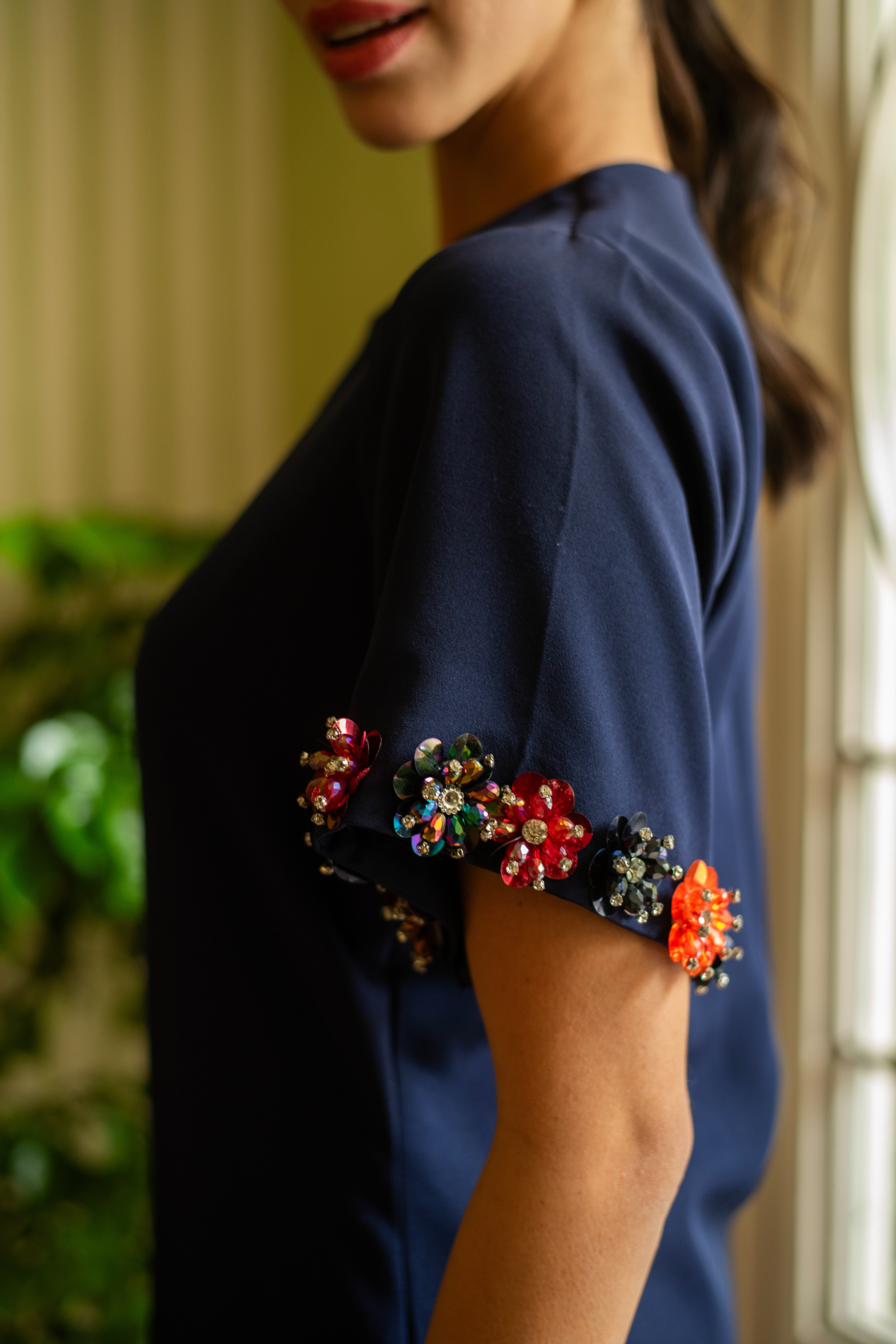 Gardenia 3D Flower Embellished Dress
