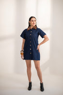 Valencia Fur and Denim Dress
