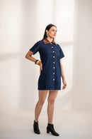 Valencia Fur and Denim Dress