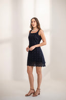 Euphoria studded cutwork dress