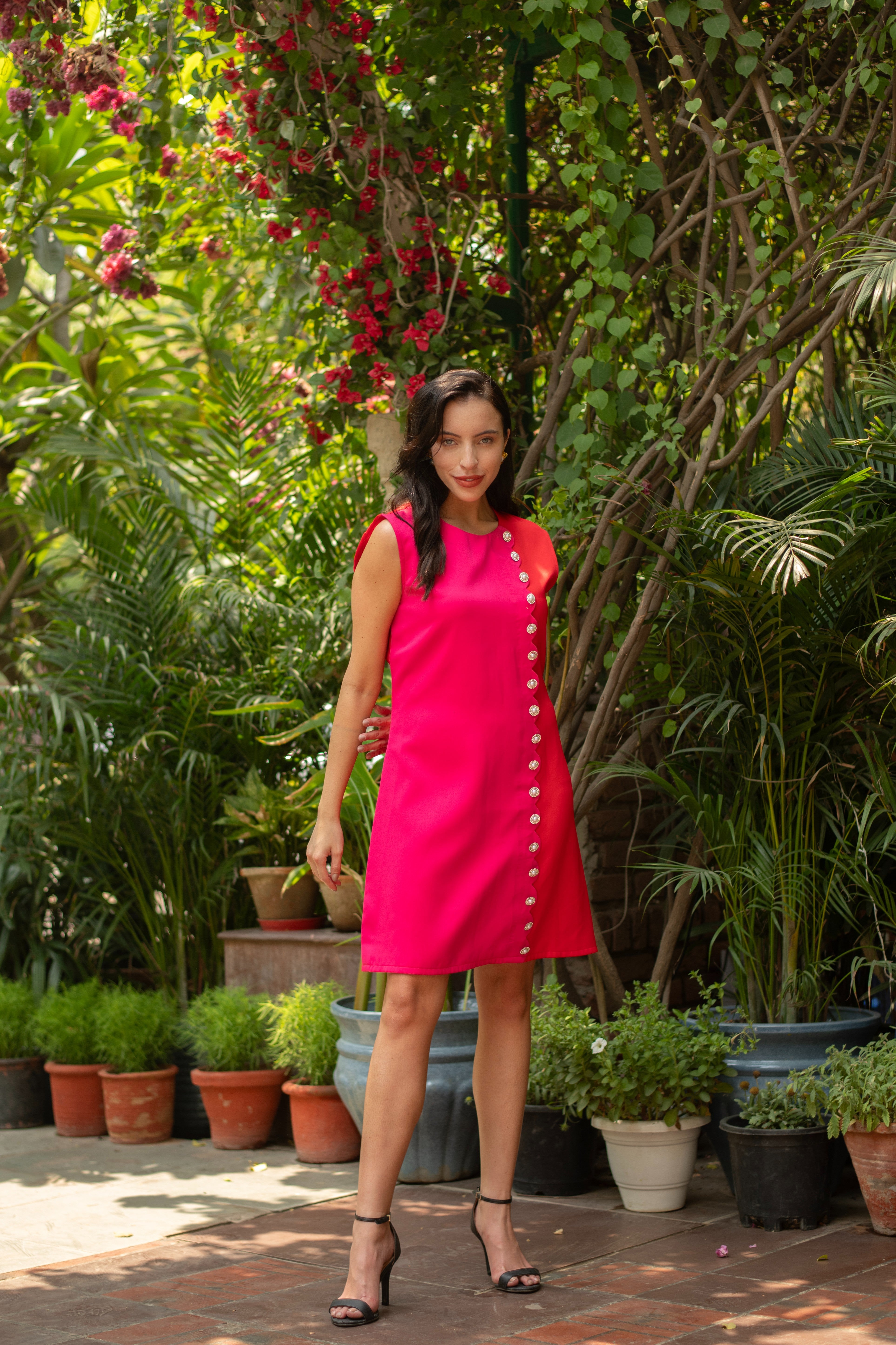 Orchid Dual Color Pearl Dress