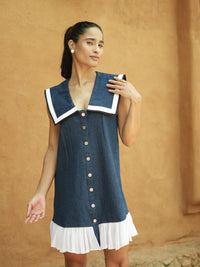 Blue Denim Sailor Dress