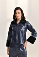 Marakkesh Fur and Leather Jacket Set