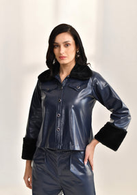 Marakkesh Fur and Leather Jacket Set