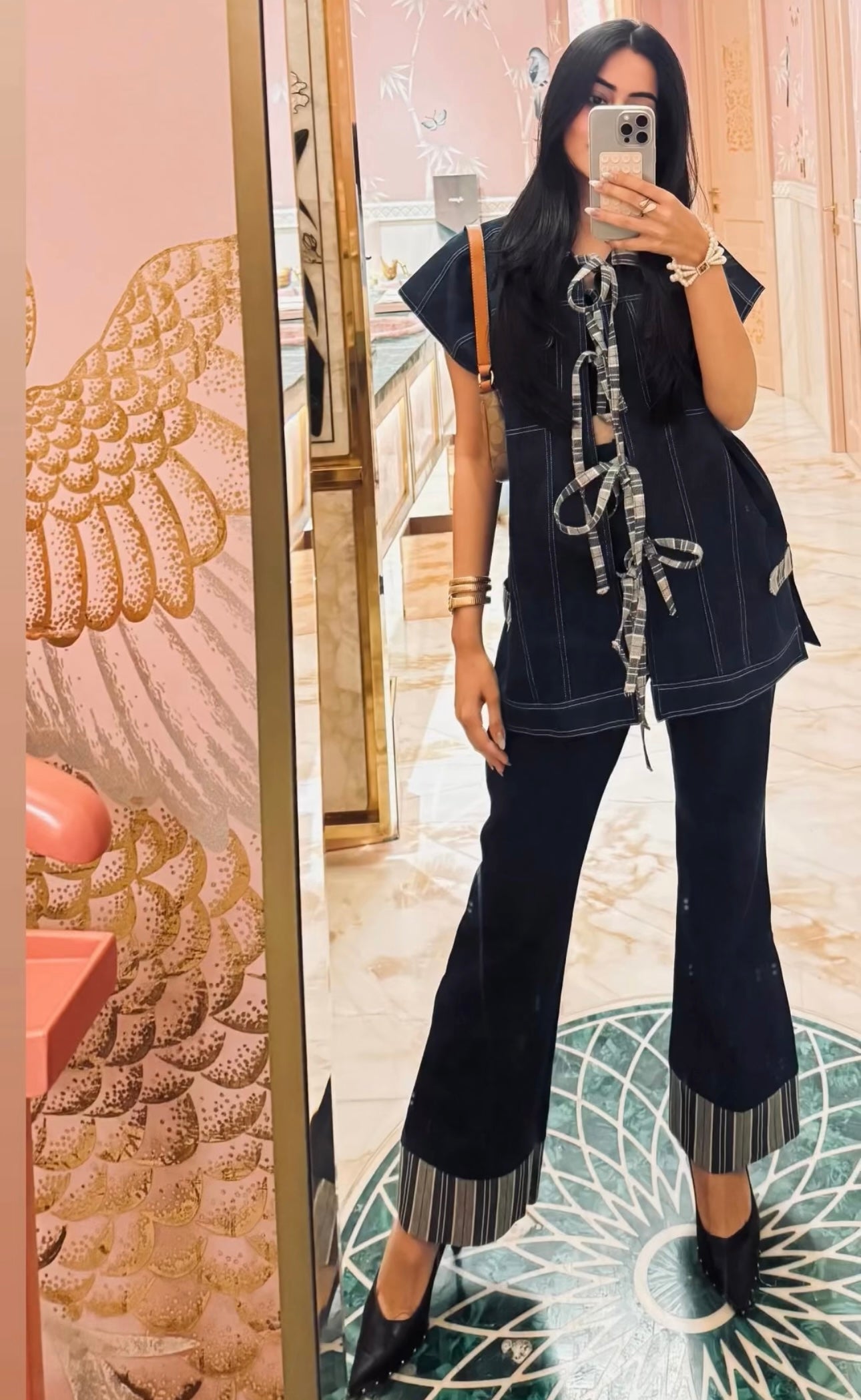 Sneha Advani in the Gabbie Fringe Kaaftan Coord Set
