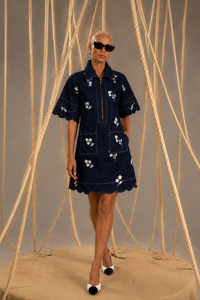 Rodeo Denim Embroidered Scalp Dress