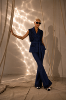Beyonce Embossed Denim Coord Set with Belt