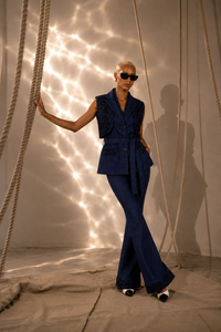Beyonce Embossed Denim Coord Set with Belt