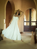 Pixie White Maxi Dress with Jute Detailing